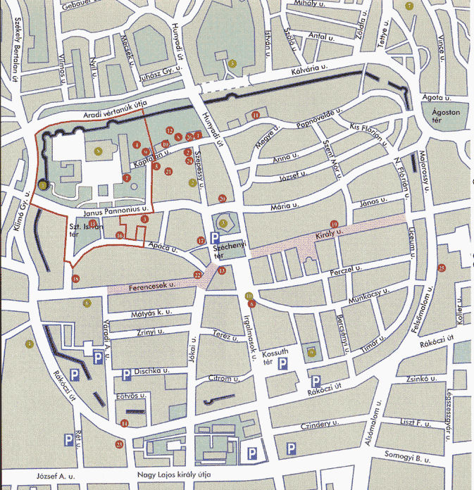 pécs belváros térkép A kultúra útjai   hángörienidiocc pécs belváros térkép